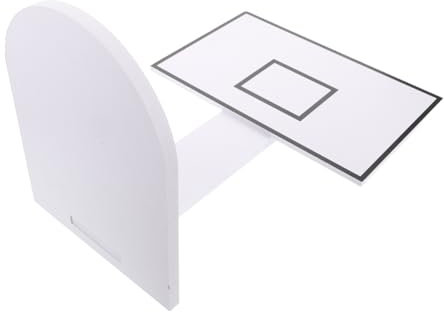 DIKACA Mülleimer-Basketballständer Heimbasketball Basketballkorb Basketball interaktives Basketball Abfallbehälter Basketball-Partygeschenke Basketballkorb-Mülltonne PVC Weiß