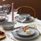 KUTAHYA PORSELEN Moderna (Pearl Grau, 18 Teile Set) – Geschirrset aus Porzellan für 6 Personen | 6 Speiseteller, 6 Suppenteller, 6 Schalen | Spülmaschinenfest, Modernes Design, Alltag & Gäste