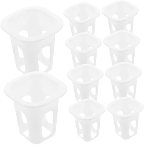 SEWOART 50 Stück Hydrokultur-pflanzkörbe Erdlose Kulturbecher Gemüsetöpfe Aus Pp-Kunststoff Mit Belüftung Und Drainage Loch Für Zuhause