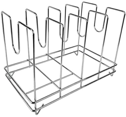 KESOTO Support à Pizza avec égouttoir, Simple et Facile à Nettoyer, Support, Grille de Cuisson, 4 Emplacements 37x22x25cm