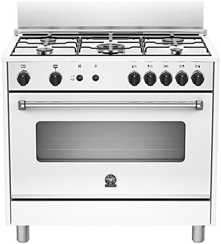 Bertazzoni La Germania Americana AMN905GEVSWE Piano cottura a gas A+ Bianco cucina Piano cottura - Forni e fornelli (Piano cottura, Bianco, Manopola, Frontale, Piano cottura a gas, Acciaio
