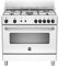 Bertazzoni La Germania Americana AMN905GEVSWE Piano cottura a gas A+ Bianco cucina Piano cottura - Forni e fornelli (Piano cottura, Bianco, Manopola, Frontale, Piano cottura a gas, Acciaio