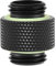 Richer-R G1/4 Gewinde Fitting Adapter, Doppelnippel Computer Wasserkühlungs Verbindungsstücke, Lange Kurze Wasserkühlung Adapter 2pcs/Set für Computer Wasserkühlung Schwarz (lang)