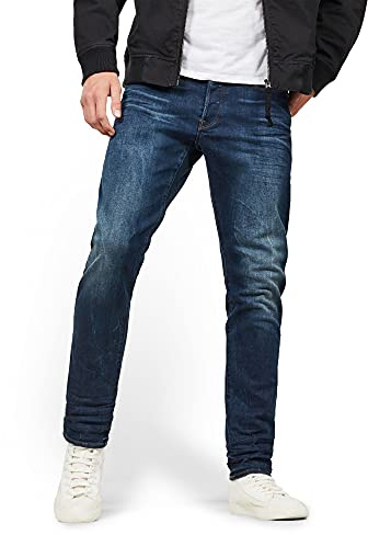 G-STAR 3301 Regular Tapered Jeans, Jeans Uomo, Blu (Dk Aged 51003-6553-89), 26W / 30L