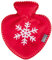 Fashy Heart Shape Hot Water Bottle with Ice Crystal Embroidery, 0.27, Red, 270 g