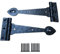 S & S International Pair of Spear Hinges | Black Antique | Barn Doors Garden Gates Sheds Cabinets Cupboards Tee T Hinges | Vintage Style (9 Inch)