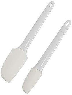 Original Kaiser Classic Teigschaber-Set 2-teilig, Teigschaber mit abnehmbarem Silikon-Aufsatz 24 + 27 cm, lebensmittelechtes Silikon, spülmaschinengeeignet, Weiß