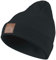 Warme Damen Beanie Mütze | Herren Mütze mit Leatherpatch | Strickmütze Wintermütze | für Frauen Männer Unisex | Cuffed Hats Weich & Warm schwarz