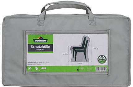 Dehner Abdeckung für Gartenstuhl, ca. 110 x 70 x 70 cm, Polyester, grau