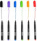 MC SQUARES feiner Tackie-Marker, 6er-Pack: Wischfeste Marker für trocken abwischbare Whiteboards. Mit Wasser abwischbar! Neonfarben: Rot, Blaugrün, Lila, Orange, Grün und Schwarz