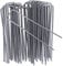 iropro Erdanker für Unkrautvlies (100 Stück), Stabile Heringe Erdnägel für Unkrautvlies, Gartenvlies, Zaun & Camping, Anti-Rost Erdnägel aus Stahl, 150x25mm Zeltheringe-Bodenanker Ø 3mm, Silber