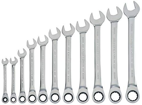 Craftsman CMMT87021 - Juego de llaves de carraca métricas de 11 piezas de 12 puntos