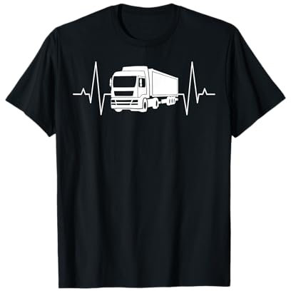 LKW-Fahrer Fernfahrer Lkw Fahrer Herzschlag Linie Geschenk T-Shirt