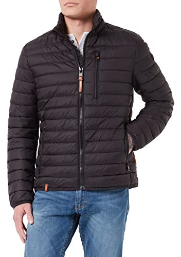 camel active Herren Leichte Steppjacke ohne Kapuze Schwarz, menswear-62