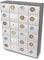 itenga großer Adventskalender 50x37cm zum Füllen 24 Schachteln zum Befüllen Quader Form weiß zum Selber Befüllen inkl Zahlenstickern grau braun