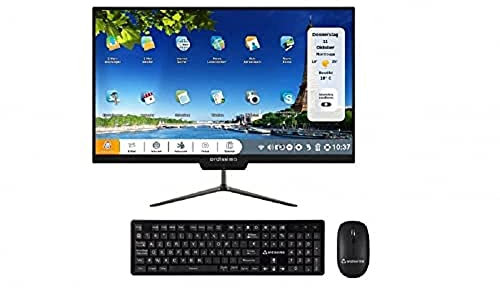 Ordissimo - All In One PC Clara 2 - Einfache Bedienung für Senioren Geeignet - Großer, Flacher 23,8“ Bildschirm - Intuitive Benutzeroberfläche & Vereinfachte Tastatur - Kabellose Maus, WiFi - Schwarz
