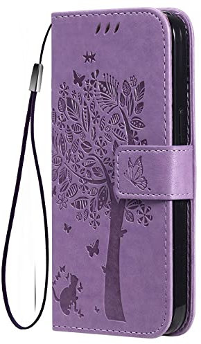 PEIYE Cover Pelle per Vivo Y52 5G / Vivo Y72 5G, Portafoglio PU Pelle Slot Schede, Custodia Cavalletto Stile Libro Chiusura Magnetica, Flip Case -Lavanda