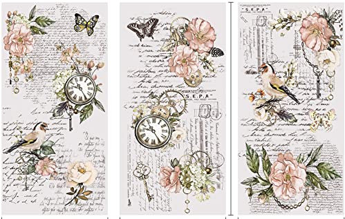 Rub on Transfers for Crafts and Furniture | 3 Design Sheets 6”x 12” | Home Decor | Decals | by Thymeless Designs (Memories of Paris)