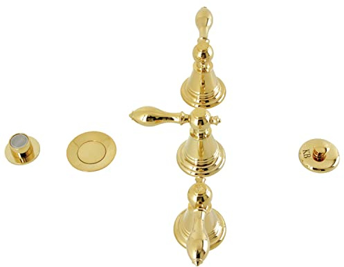 Kingston Brass KB322AL Victorian Three-Handle Bidet Faucet, Polished Brass