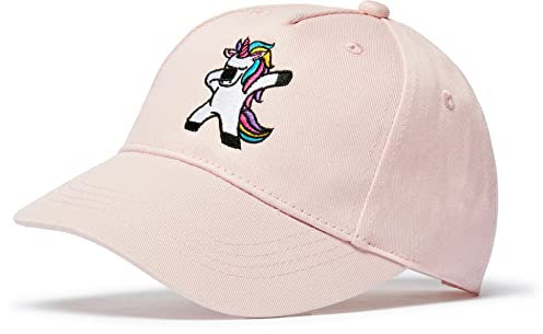 Organic Cap Mädchen : Einhorn Dabbing - Pferde Kappe Mütze Cappy Mädchen Geschenk Pferd Reiten Reitermütze Pony Kinder Kappie (Pink)