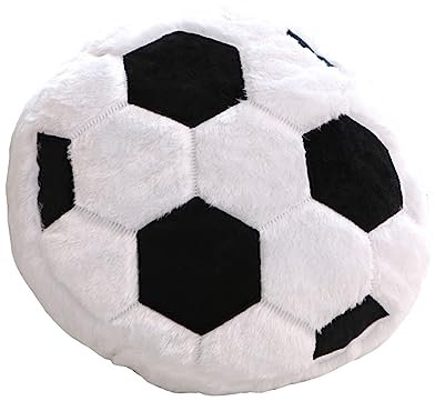 TRYTUTRY Fußballkissen, Flauschiges, weiches Fußballkissen für Schlafzimmer-Dekoration, tolles Geschenk für Fußballliebhaber, 45 x 45 cm