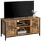 Yaheetech Mueble de TV Salón Mesa de TV Industrial con 2 Puertas Mueble Television de hasta 50 Pulgadas Marrón Rústico y Negro 106x40x50cm