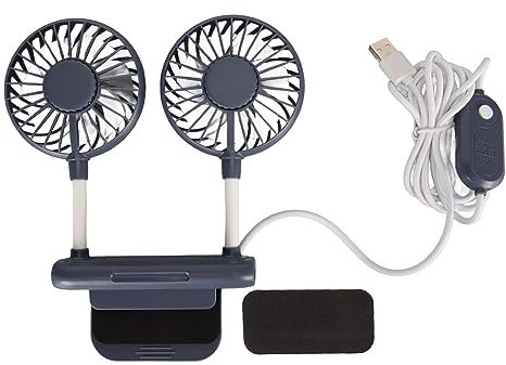 Fockety -Bildschirm-Lüfter, 3-stufiger -Clip am Lüfter mit 2 Lüfter köpfen, USB-betriebener leiser persönlicher Lüfter, tragbarer Büro-Schreibtisch-Ventilator für Laptops