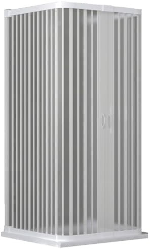 OLIMPO DOCCE - Box doccia a soffietto su tre lati in pvc ingresso centrale - 70x90x70