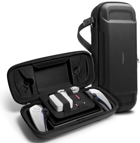 Spigen Rugged Armor Pro Hülle Kompatibel mit Playstation Portal Remote Player Tasche - Schwarz