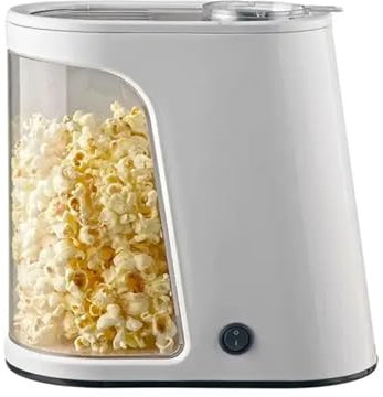 luckxuan Palomitero Mini máquina portátil de Palomitas de maíz de Aire Caliente, eléctrica, Blanca de plástico, 1200 vatios, for Uso doméstico, Máquina de Palomitas sin Aceite Maquina Palomitas