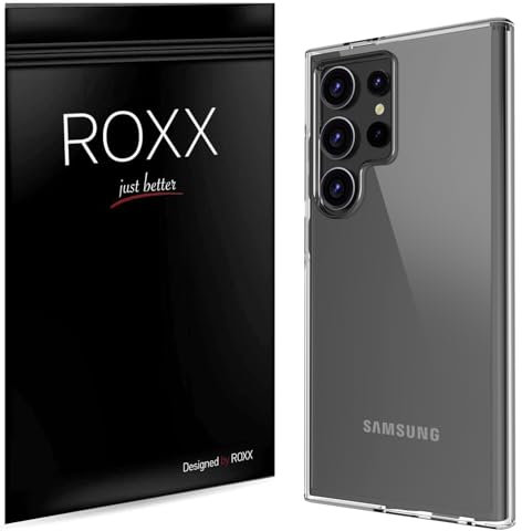 Roxx Clear Case Hülle | Einzigartig | Vergilbungsfrei | Für Samsung Galaxy S24 Ultra | Hardcase | Displayschutz | Kameraschutz