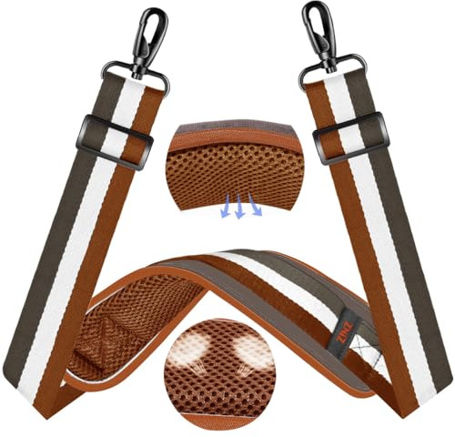 ZINZ Universeller Schultergurt 60 mit Dickem Fixpolster | Verstellbare Doppelschnallen, Robuste Tasche mit Drehhaken, Für Laptoptaschen, Crossbody & Mehr