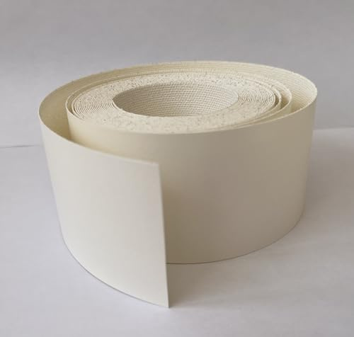 Vale Veneers Rollo de cinta adhesiva de melamina blanca de 50 mm, 5 m, cinta adhesiva para bordes, armarios, estanterías, muebles (50 mm)