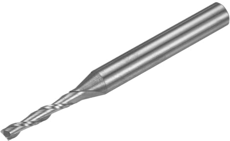 QUARKZMAN Hartmetallfräser 1/4 Zoll Schaft 2-Flöten CNC Fräser für Edelstahl, Verbundwerkstoffe und Legierungen, Silber