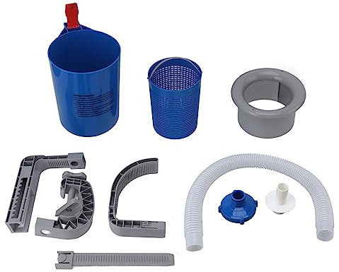 TANIQIACA Skimmer per Strato Esterno per Piscina Fuori Terra e Skimmer Automatico Blu per Montaggio a Parete per Piscina efficiente con cestello filtrante Rimovibile e Facile Installazione,