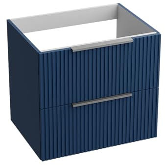 lavita Waschbeckenunterschrank Badezimmerschrank Oklahoma Blau Matt 600 Hängeschrank Badschrank Waschtischschrank Schrank 60cm Breit Badezimmermöbel Lackierte Platte 46x60,5x54,2cm Montierte Möbel