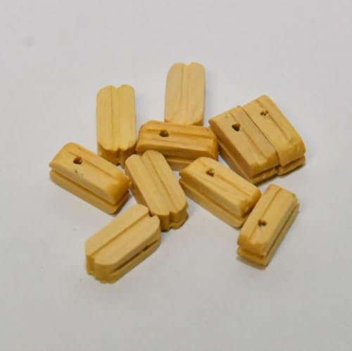 Kreativity World - Buchsbaum 1 Loch (Blocks single) 4 mm - Packung mit 40 Stück