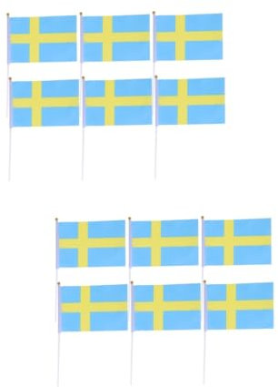 SEWACC 100 Stk Länderflaggen Auf Stick Blm-flagge Handgehaltene Fahnen Handgehaltene Stockfahnen Länderflaggen Der Welt Banner-flaggen Kleine Schweden-flagge Länderflaggen Auf Stöcken