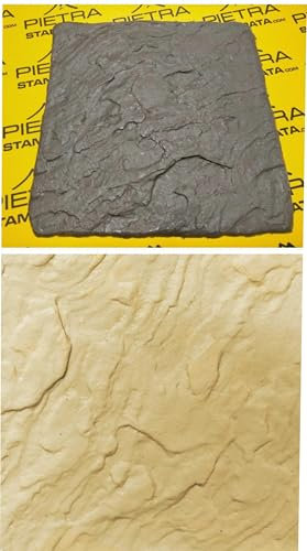 Gipsform bedruckt Kunststein Stein Wand Druck Textur Matte Beton Rock Mat 6 ca. 33 x 33 cm.