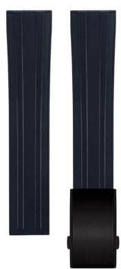 IRFKR 20mm Fluorkautschuk Armband Straps Für COROS PACE 2 Sport Fluorkautschuk Smart Uhr Band Für COROS APEX 42mm armband Armband Correa(Black Black Buckle,22mm)