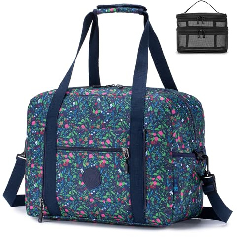 SPAHER Faltbare Reisetasche Handgepäck Tasche 40x30x20 Wizzair Vueling Volotea Tuifly Hand Luggage Handtaschen Organizer Duffle Bag Reise-Gepäck Koffer Tasche Kleidung Koffer mit 1 Kosmetiktasche