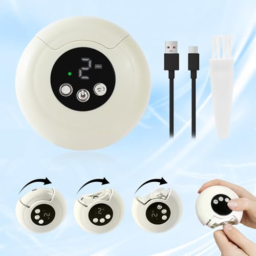 Electric Nail Clippers for Baby Kid Adult Seniors 3 in 1 Automatic Trimmer for Toenail Fingernail 3-Speed Rechargeable Cutting and Grinding Electric Nail Cutter with Nail Scraps Storage (Champagne)