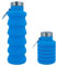 TSLBW Faltbare Silikon Wasserflasche, 500ml BPA-Frei, Kollabierbare Silikon Wasserflaschen, Faltbarer Sport Auslaufsicher Trinkflaschen für Outdoor Reisen Camping Wandern Fitness (Azurblau)