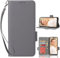 BaiFu Cover for Doro 8100/Doro 8200, Card Slot, Kickstand, Magnetic Closure Wallet Case for Doro 8100/Doro 8200-Grey