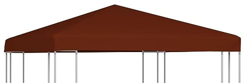 Xichuzi Toldo de cenador, Cubierta de Repuesto de cenador, Toldo Pergola Recambio, Techo Pergola, Lona Techo Carpa, Terracota 310 g/m2 3x3 m