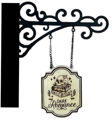 Bücherregal Dark Romance Abschnitt Schilder – Bucheckenschilder | Buchdekoration für und Leseecken | hängbares Zubehör für Bücherwurm, Buchästhetik, Zuhause, Klassenzimmer, Bibliothek, Halloween