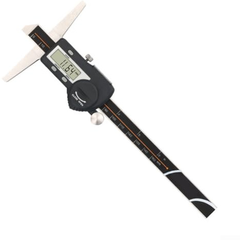 Digitaler Tiefenmessschieber, elektronisches Digimat-Messgerät, Edelstahl-Messwerkzeug mit Thermostatventil (0–150 mm)