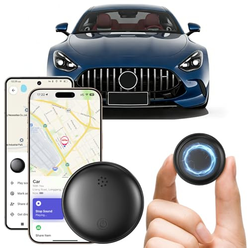 GPS Tracker Auto Ohne ABO, Magnetischer GPS-Tracker für Fahrzeuge Kompatibel mit iOS und Android, IP67 Wasserdicht, Globale Abdeckung Verstecktes Auto Ortungsgerät, für Autos,Motorräder,Fahrräder