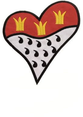 Bügelpatch Kölner Wappen Herz 10cm