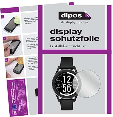 dipos 6x Clear Screen Protector for Fossil Q Control | Ultra-Thin, HD Clear, Protection Film, Perfect Fit, Anti-Scratch, Bubble-Free, Case-Friendly, Fingerprint Compatible